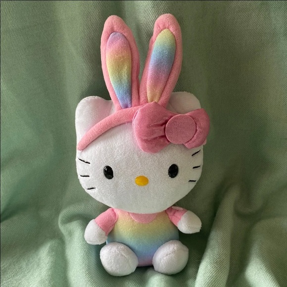 Hello Kitty Plush Rainbow Bunny - Picture 1 of 10